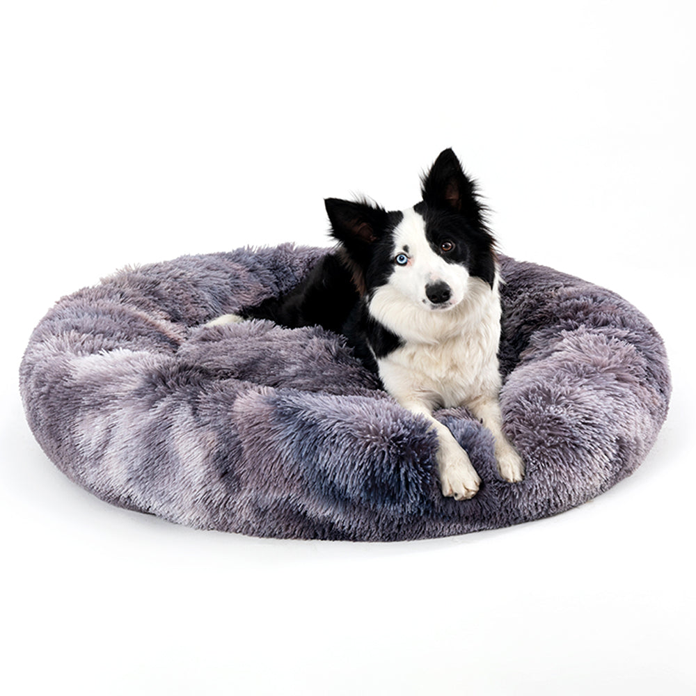 Calming Donut Dog Bed — Fluffy Plush Cushion for Dogs