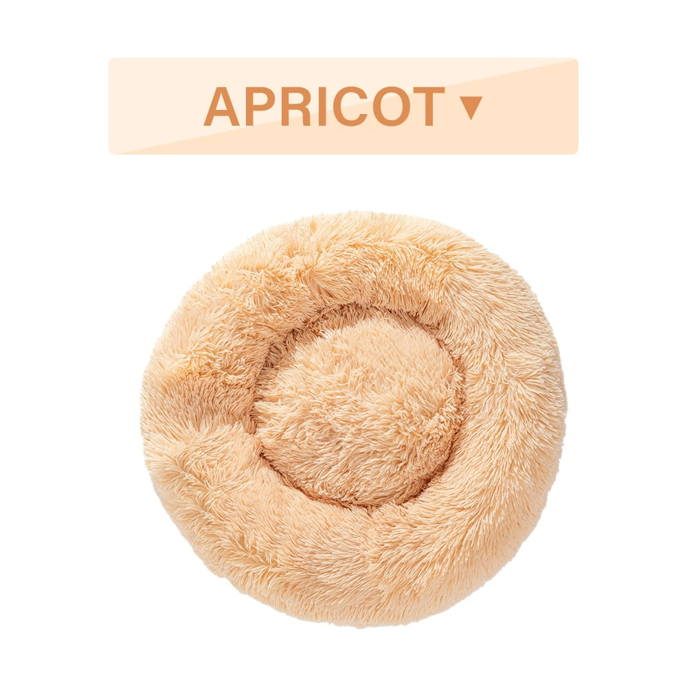 Calming Donut Dog Bed — Fluffy Plush Cushion for Dogs
