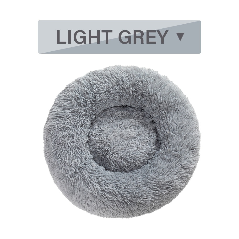 Calming Donut Dog Bed — Fluffy Plush Cushion for Dogs