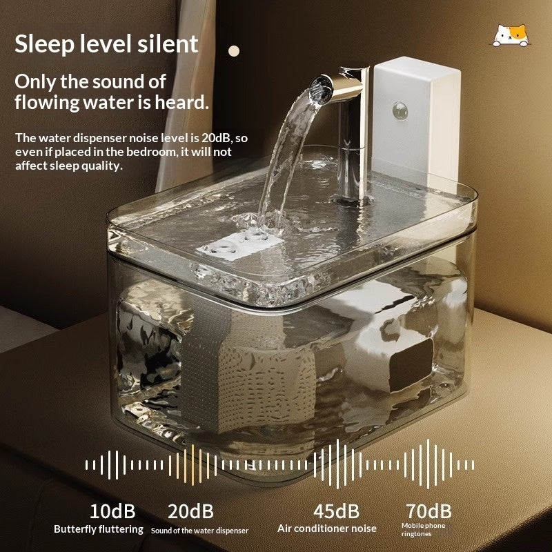 Smart Cat Water Fountain | Wireless Sensor Pet Drinking Bowl