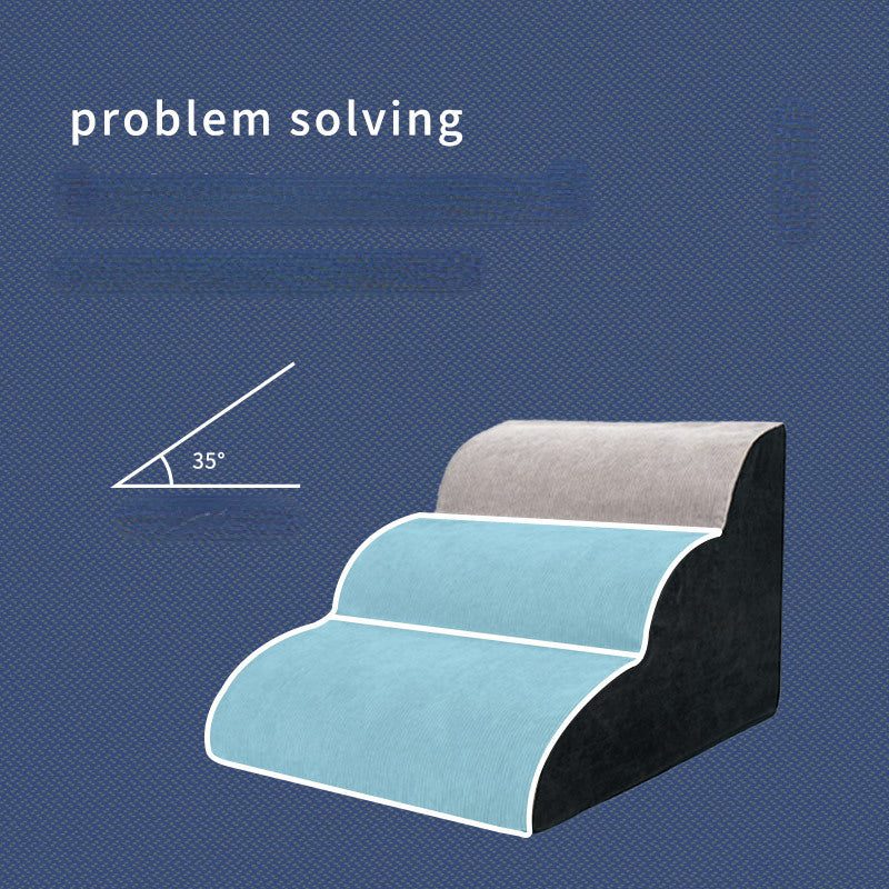 Pet Dog Stairs | Non-Slip Wave Ramp for Bed & Sofa