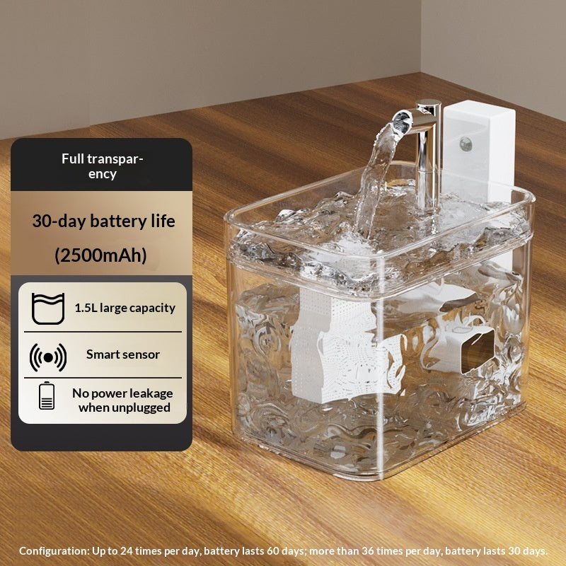 Smart Cat Water Fountain | Wireless Sensor Pet Drinking Bowl