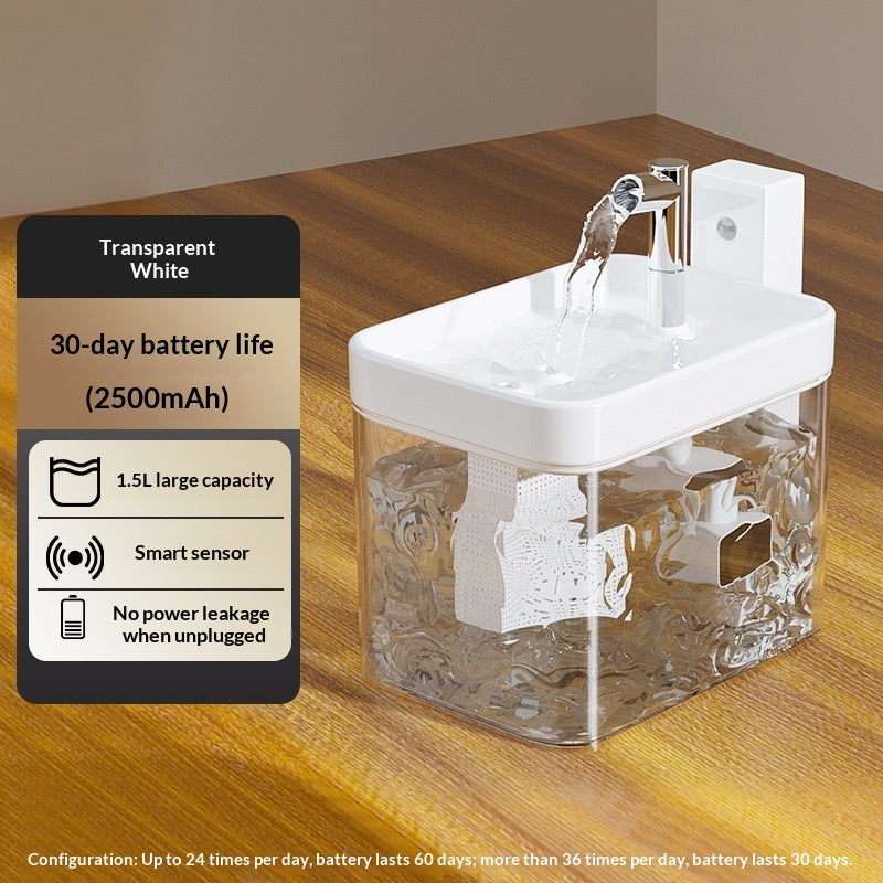 Smart Cat Water Fountain | Wireless Sensor Pet Drinking Bowl