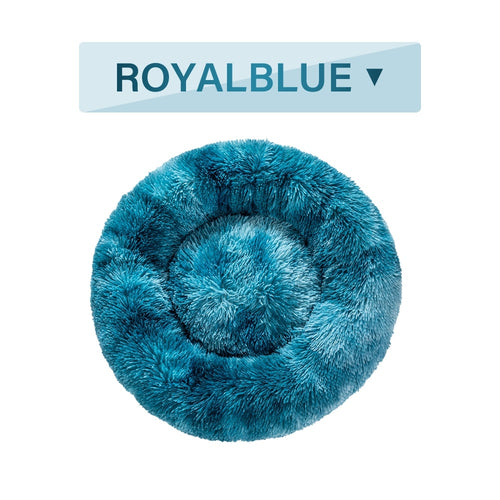 Calming Donut Dog Bed — Fluffy Plush Cushion for Dogs